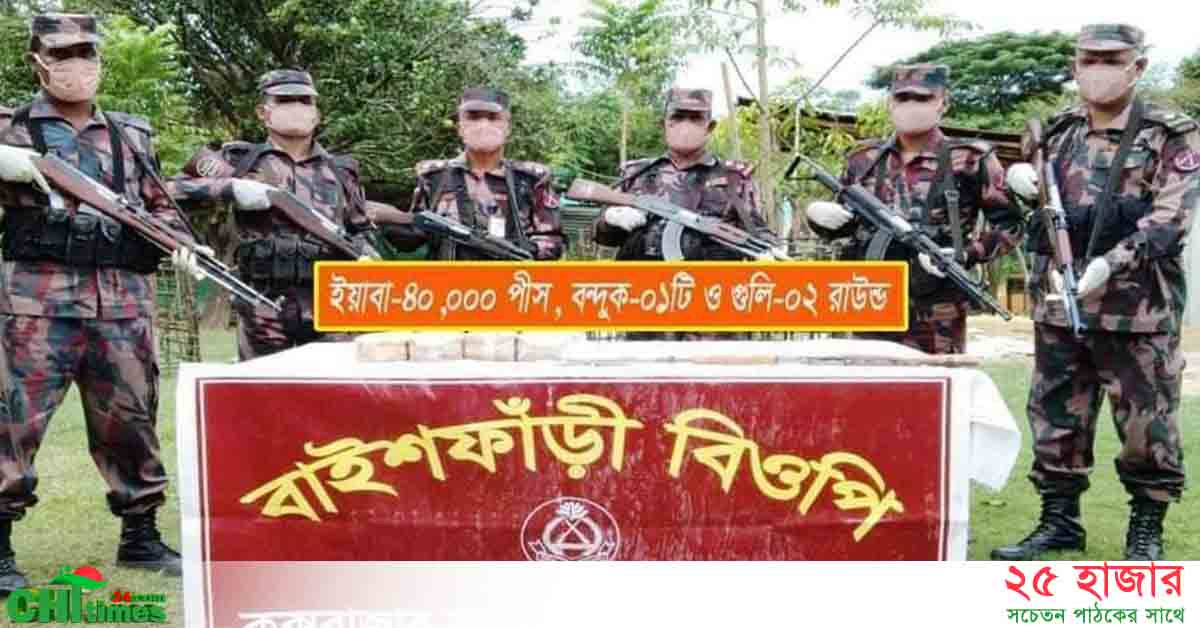 বান্দরবানে বন্দুকযুদ্ধে ইয়াবা কারবারী নিহতঃ ৪০ হাজার পিস ইয়াবা উদ্ধার!  