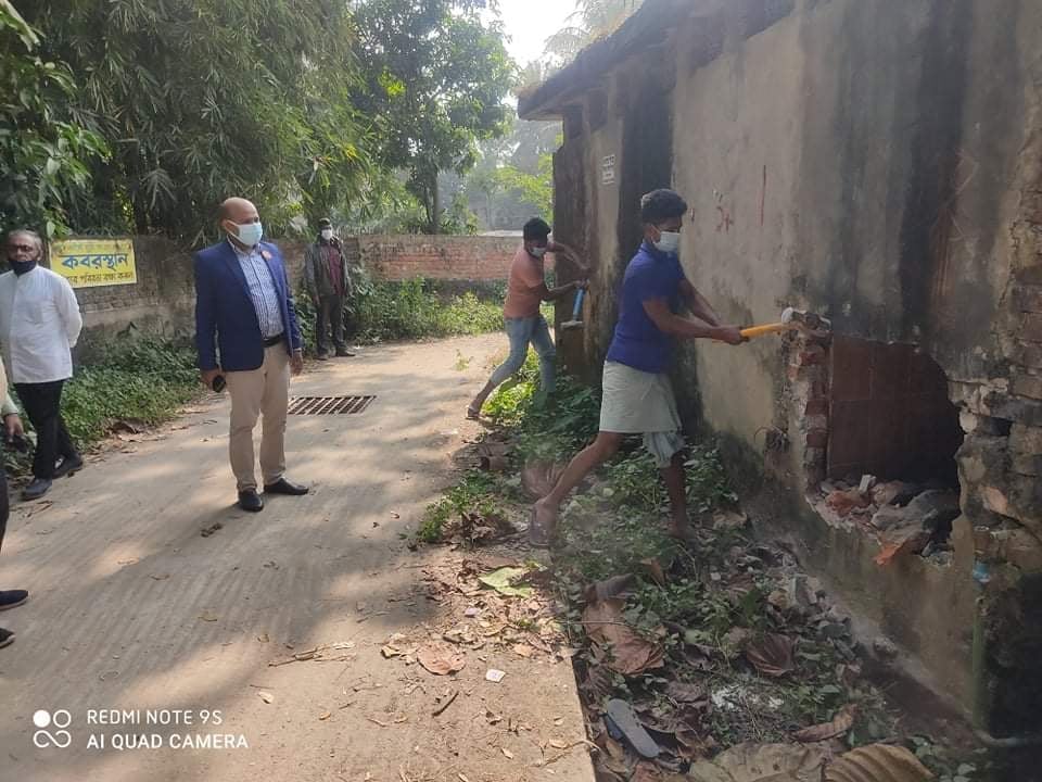 হাটহাজারী পৌর এলাকায় উচ্ছেদ অভিযান