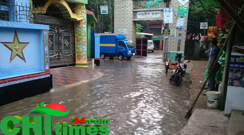 পৌর সদরে অপরিকল্পিত স্থাপনে জলাবদ্ধতা