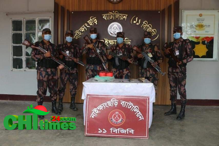 অবৈধ অস্ত্র, কার্তুজ ও বিষ্ফোরক উদ্ধার!