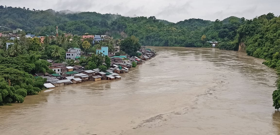 ভারী বর্ষণে বান্দরবানের নিম্নাঞ্চল প্লাবিত