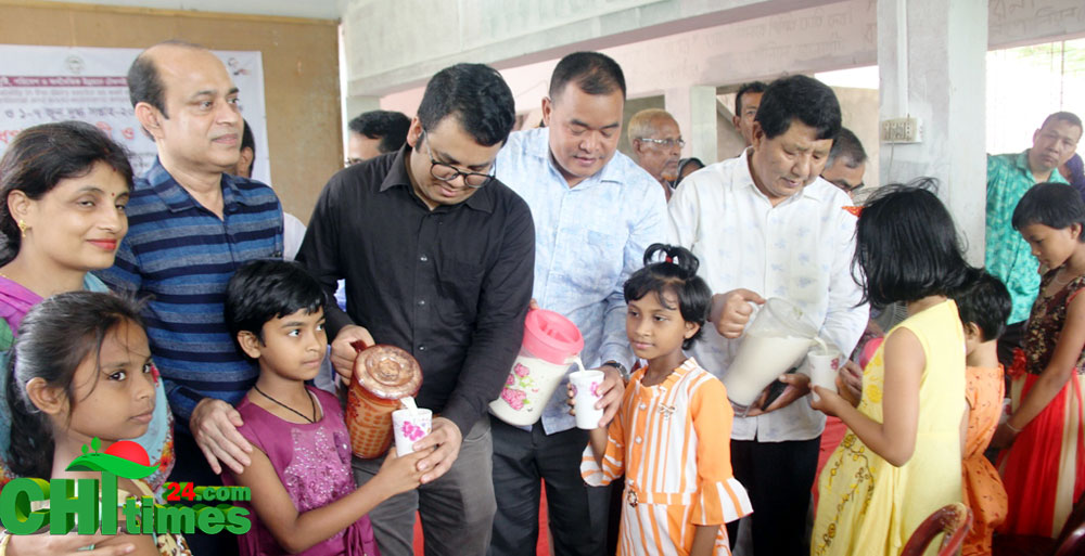 রাঙামাটির শিশু পরিবারের শিশুদের মাঝে বিনামূল্যে দুগ্ধপান কর্মসূচি