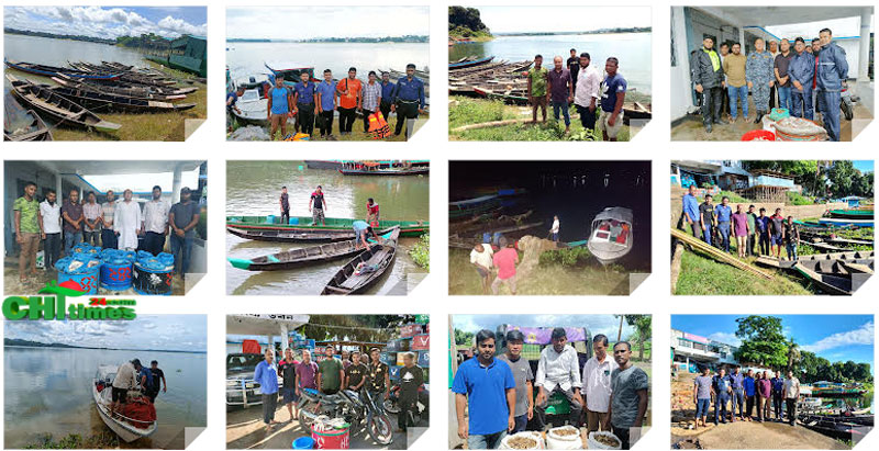 কাপ্তাই হ্রদ থেকে মাছ পাচাররোধে ৪২০ অভিযান, ২৩৬ বোটসহ ২.৫ লক্ষ মিটার জাল জব্দ;রাজস্ব আয় ১৪ লাখ