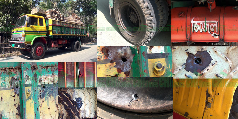 রাঙামাটিতে কাঠভর্তি ট্রাকে পাহাড়ি সন্ত্রাসীদের ব্রাশ ফায়ার;সড়কে নিরাপত্তা জোরদার