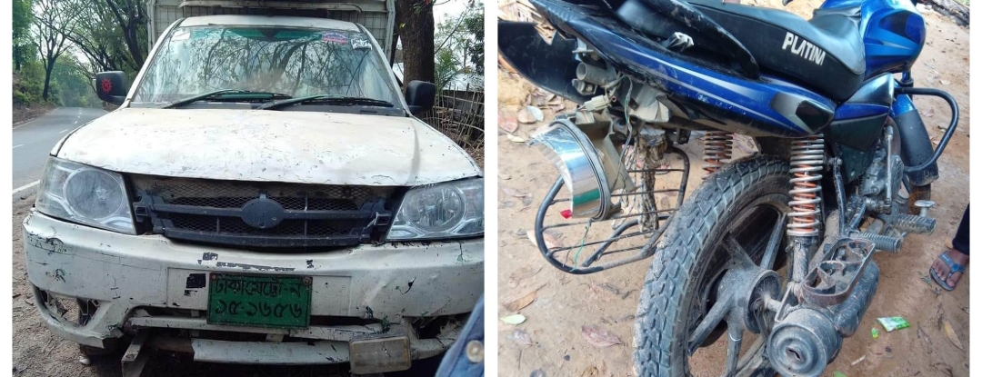 খাগড়াছড়ির মা‌টিরাঙ্গায় পিকআপ-মোটরসাইকেল সংঘর্ষে নিহত-১  