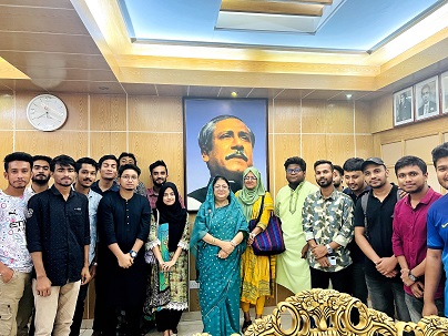 চবি উপাচার্যের সাথে ব্রাহ্মণবাড়িয়া স্টুডেন্টস ওয়েলফেয়ার আসোসিয়েশনের সৌজন্য সাক্ষাৎ