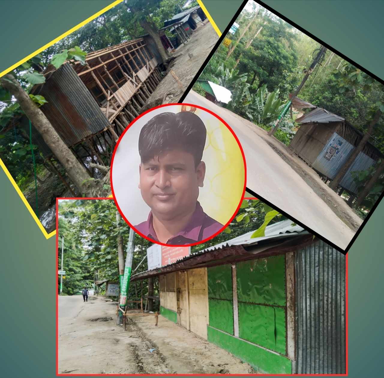 সওজের জায়গা দখল করে শ্রমিক লীগ নেতার অবৈধ স্থাপনা