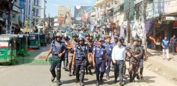 রাঙামাটির জনজীবন স্বাভাবিক রাখতে ম্যাজিষ্ট্রেটের নেতৃত্বে মহড়া ; দু’দিনে আটক-১১