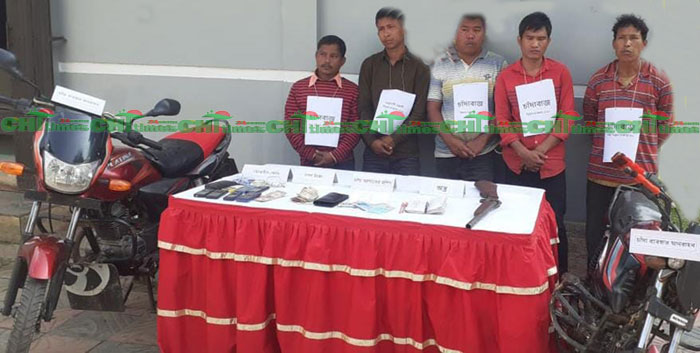 রাঙামাটিতে অস্ত্রসহ প্রসিতপন্থী ইউপিডিএফ’র ৫ সন্ত্রাসী আটক