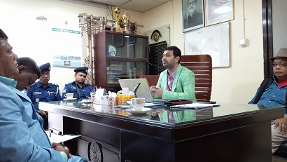 বাঙালহালিয়ায় ফুটপাত অবৈধ দখলমুক্ত করতে শৃঙ্খলা সভা