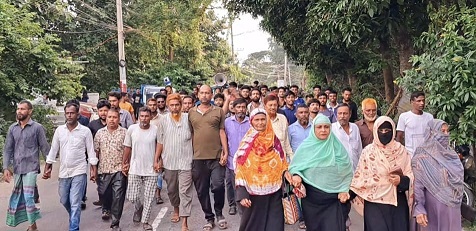 সেনাবাহিনীর উপর হামলার প্রতিবাদে রাঙামাটির ভেদভেদীতে বিক্ষোভ