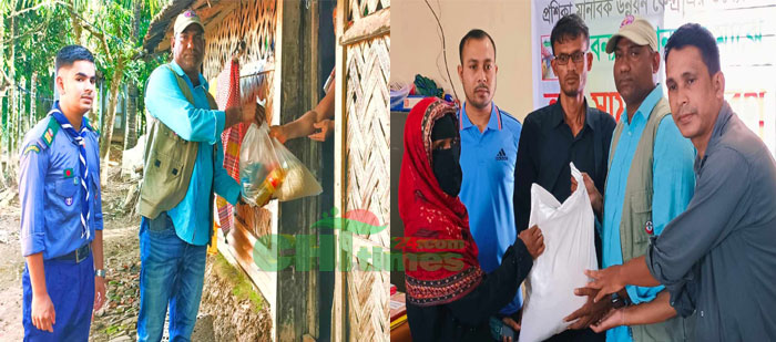 দীঘিনালায় দূর্গতদের মাঝে প্রশিকা ও রোভার স্কাউটের ত্রাণ বিতরন