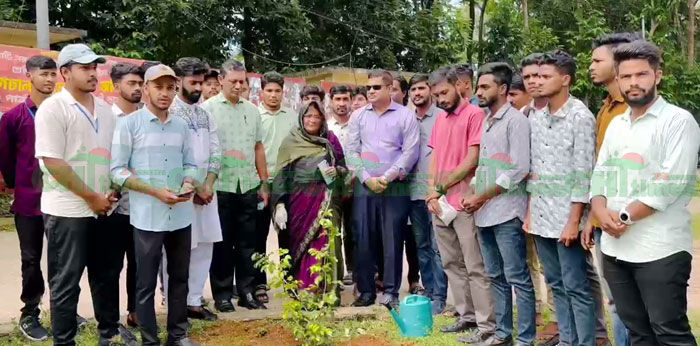 গণতান্ত্রিক ক্যাম্পাস গড়ার লক্ষ্যে রাঙামাটি কলেজে ছাত্রদলের বৃক্ষরোপন