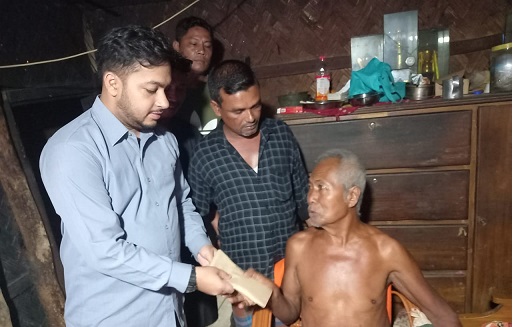 রাঙ্গামাটির প্রবীন বিএনপি নেতার পাশে জেলা পরিষদ সদস্য হাবীব আজম