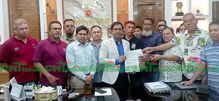 রাঙামাটি জেলা ক্রীড়া সংস্থার এডহক কমিটি বাতিলের দাবিতে স্মারকলিপি