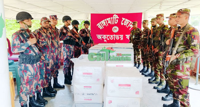 রাঙামাটিতে যৌথ অভিযানে ২৫ লাখ টাকার বিদেশী সিগারেট আটক