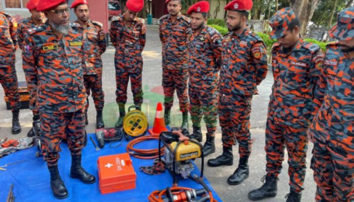 রাঙামাটিতে ভূমিকম্প পূর্ব-প্রস্তুতি অনুশীলন করল ফায়ার স্টেশন