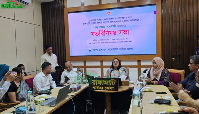 রাঙামাটিতে নবাগত জেলা প্রশাসকের  সাথে সাংবাদিকদের মতবিনিময়