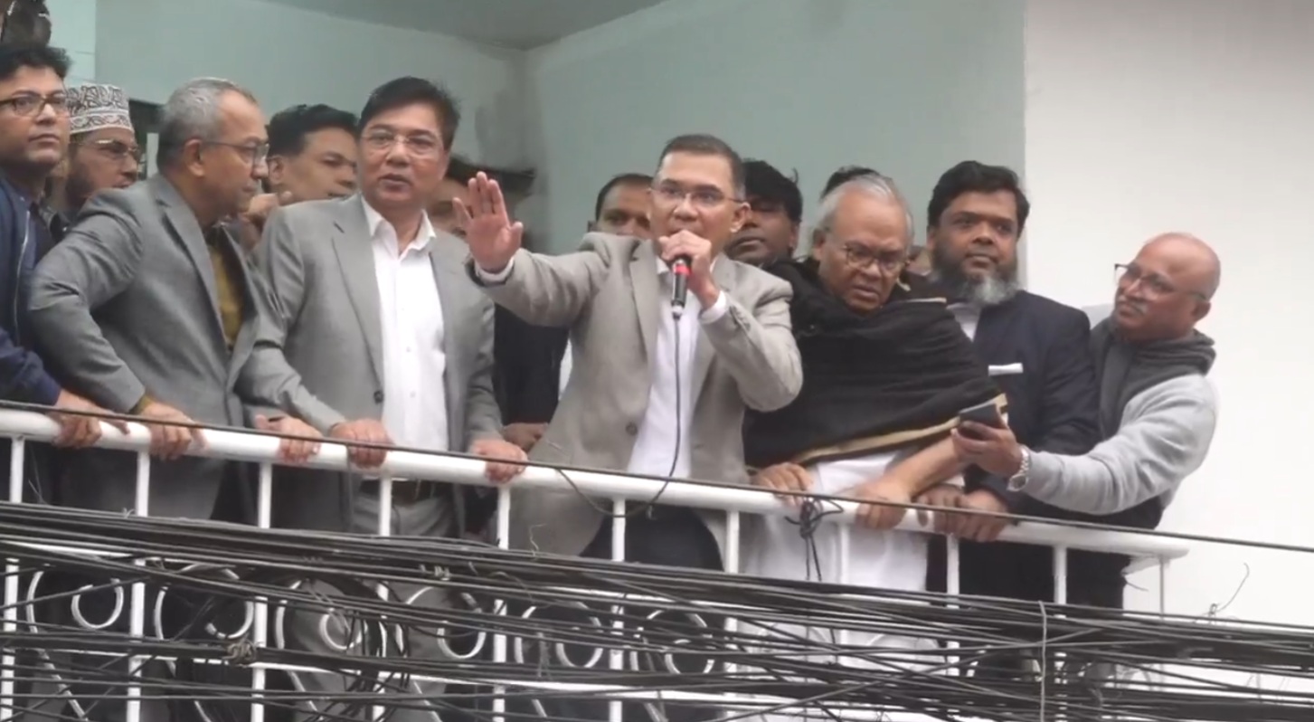 ১৫ বছর পর নয়াপল্টনে তারেক রহমান, উচ্ছ্বসিত বিএনপি নেতাকর্মীরা