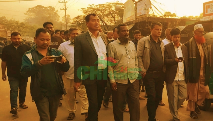 তারেক রহমানের স্বদেশ প্রত্যাবর্তনে রাজস্থলীতে বিএনপির আনন্দ মিছিল 