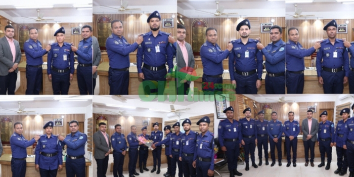 রাঙ্গামাটিতে পদোন্নতি প্রাপ্ত পুলিশ সদস্যদের র‌্যাংক ব্যাজ প্রদান