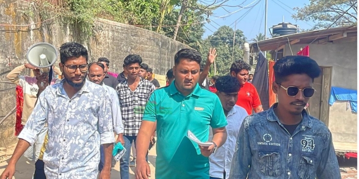 উন্নয়ন বোর্ড এলাকায় ধানের শীষের প্রার্থীর পক্ষে গণসংযোগ ও লিফলেট বিতরণ