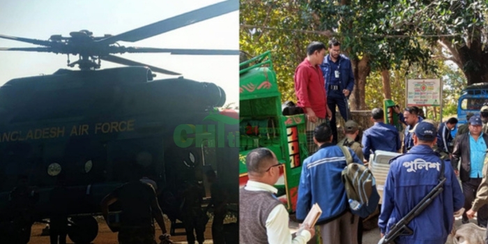 বিলাইছড়ির দুর্গম পাহাড়ের চূড়ায় পৌঁছাল নির্বাচনী সরঞ্জাম