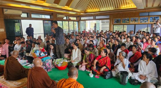 রাজবন বিহারে পার্বত্য মন্ত্রীর বিশেষ প্রার্থনা: দেশ ও জাতির সমৃদ্ধি কামনা