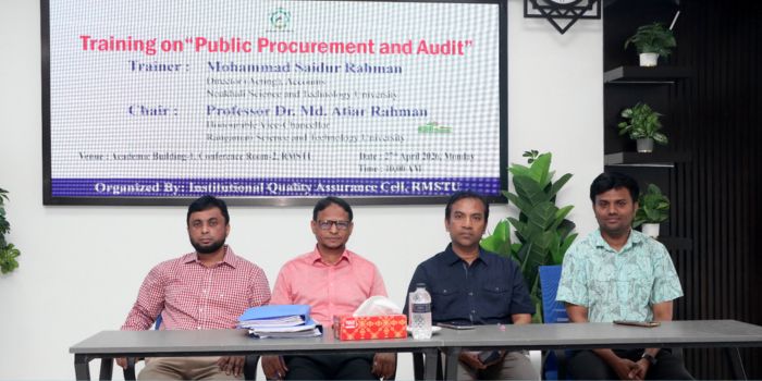 রাবিপ্রবি’তে ‘জনক্রয় ও নিরীক্ষা’ বিষয়ক প্রশিক্ষণ অনুষ্ঠিত