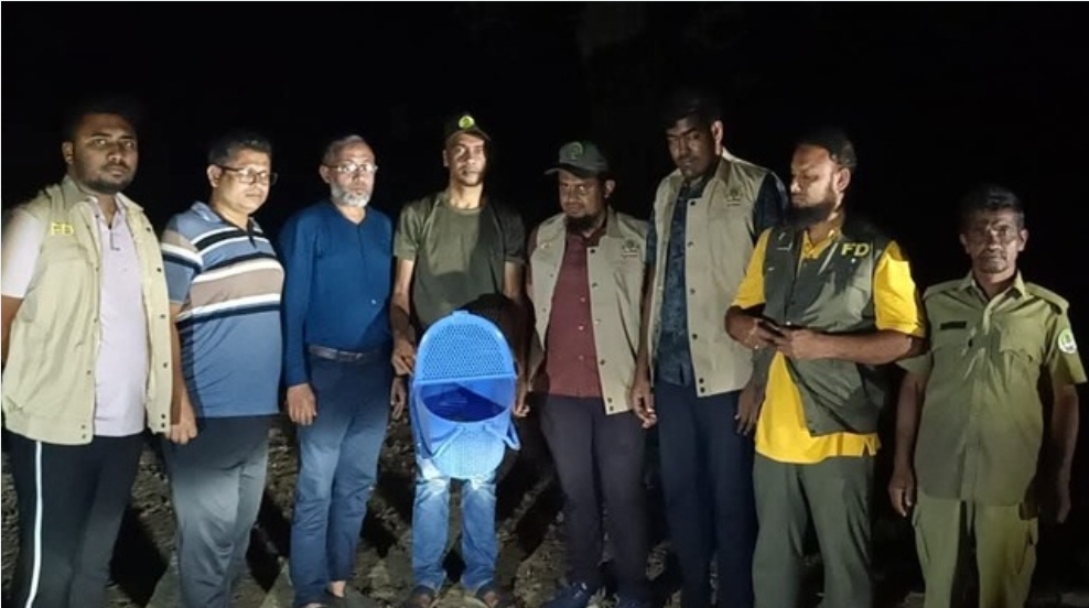 কাপ্তাই জাতীয় উদ্যানে মহাবিপন্ন লজ্জাবতী বানর উদ্ধার ও অবমুক্ত