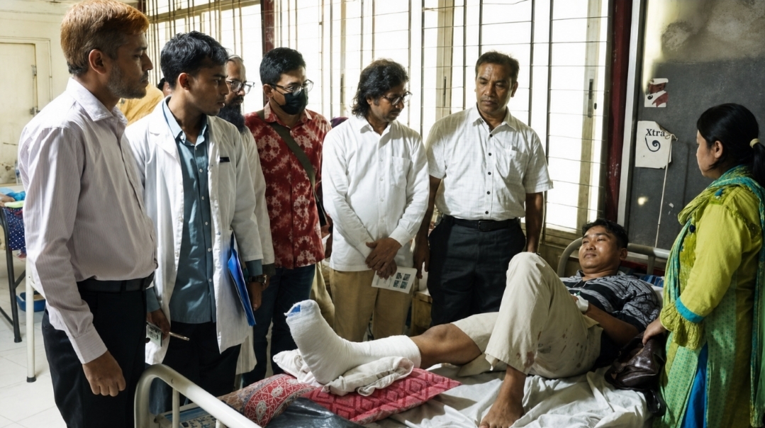 রাবিপ্রবি শিক্ষার্থী মোটরসাইকেল দুর্ঘটনায় আহত, দ্রুত চিকিৎসার দাবি সহপাঠীদের