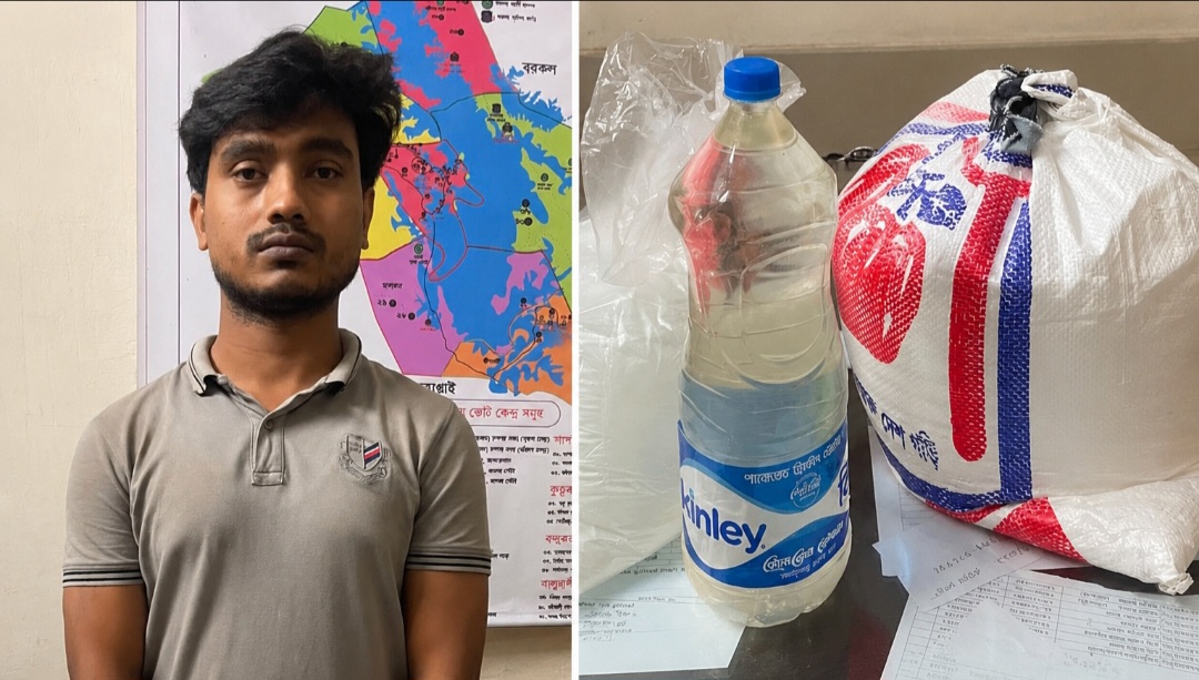 কোতয়ালী থানার বিশেষ অভিযানে ২৫ লিটার চোলাই মদসহ যুবক গ্রেপ্তার