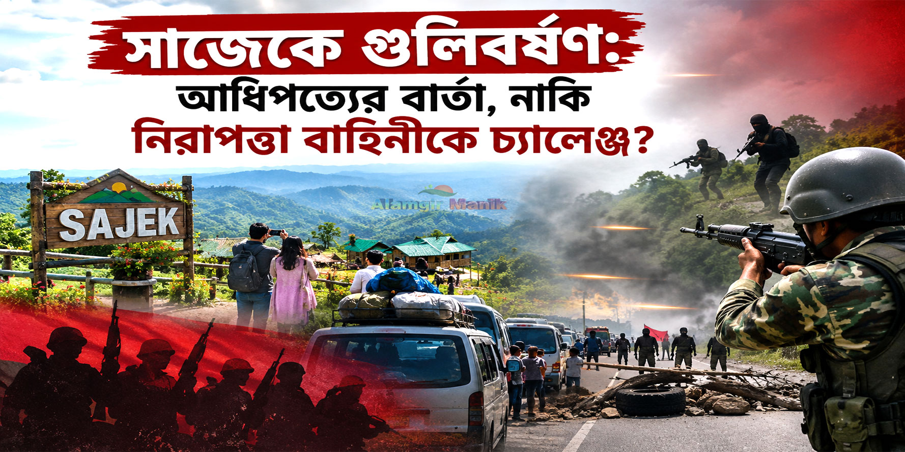 সাজেকে পর্যটকবহরে গুলিবর্ষণ: আধিপত্যের বার্তা, নাকি নিরাপত্তা বাহিনীকে চ্যালেঞ্জ?